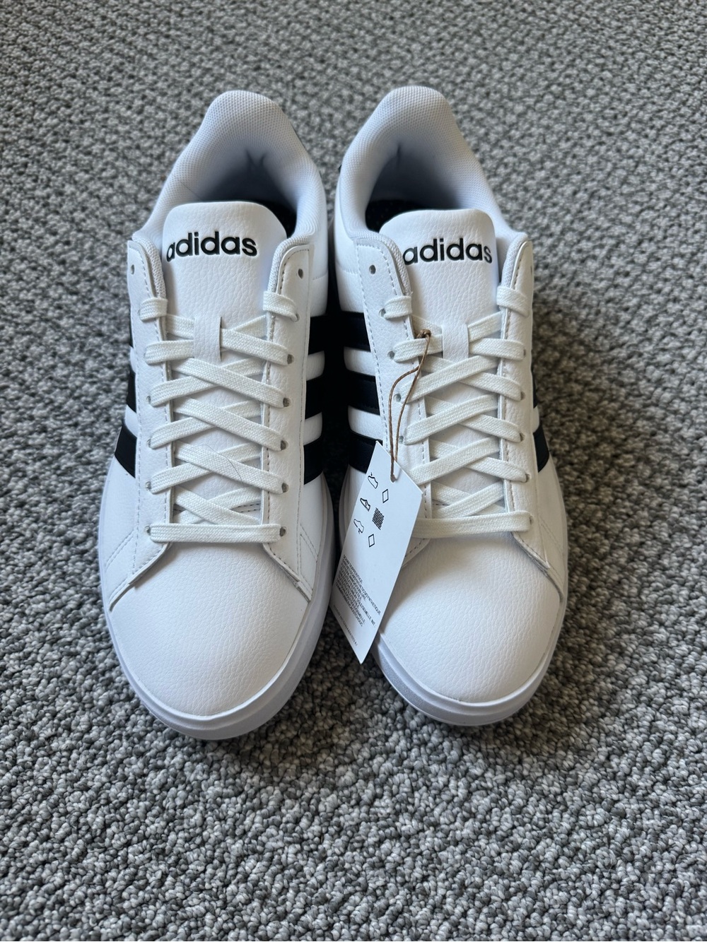 adidas Grand Court 2.0 Womens White/Black Casual Sneakers - Picture 2 of 5